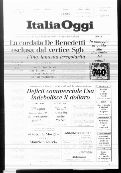 Italia oggi : quotidiano di economia finanza e politica